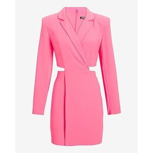 NWT Express Cutout Mini Blazer Dress Pink Sz M